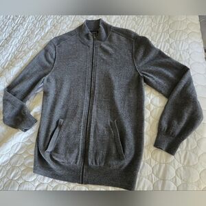 Declan 100% Merino Wool Cardigan Zip M Cottage Cabin Grandpa Model Off Duty